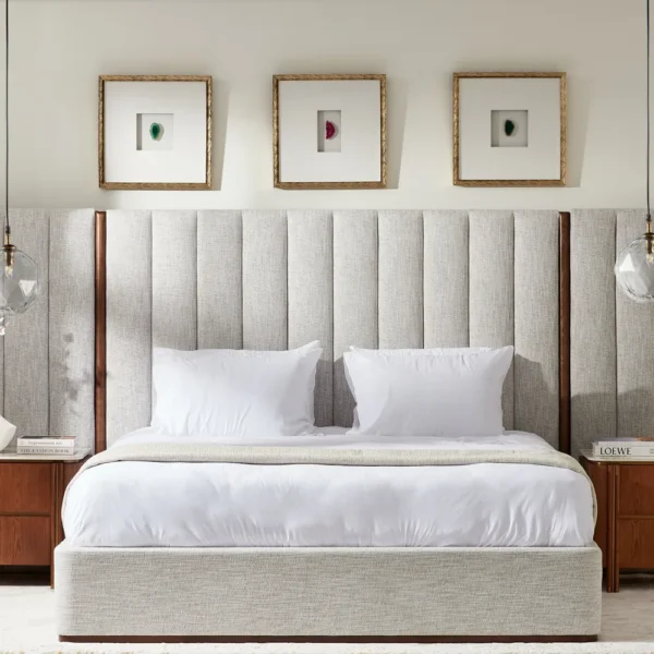 Summerton Murmur White Fabric King Bed